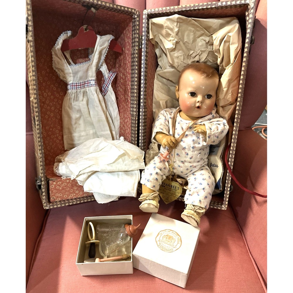 Effanbee 1930's Dy Dee 15in Drink and Wet Doll with MANY Original Accesories